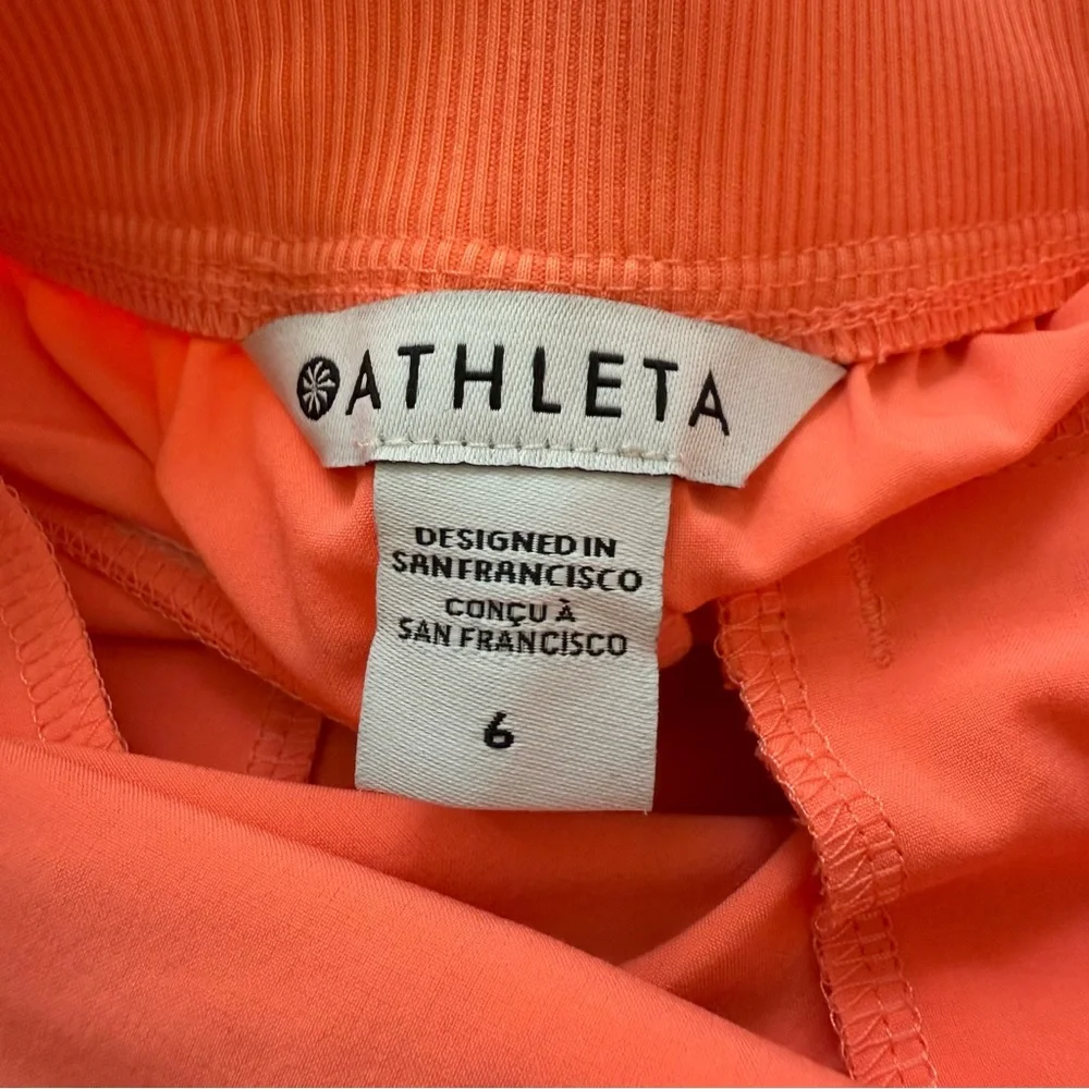 Athleta Brooklyn Ankle Pants in Peach Orange Sunset Glow, size 6